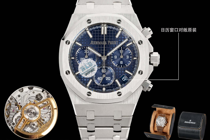 Audemars Piguet Royal Oak Chrono 26240 SS BLS 1:1 Best Edition Blue Dial SS Bracelet Super Clone DD4401