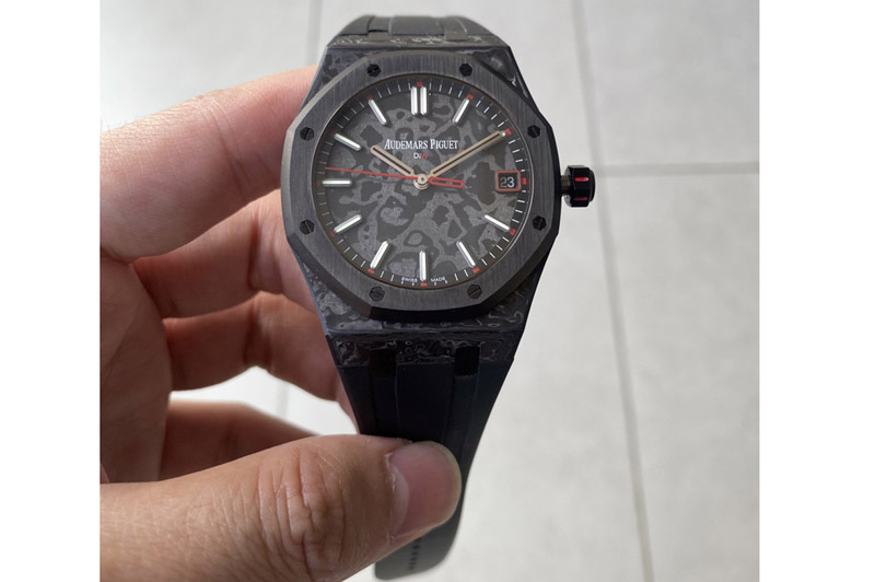 Audemars Piguet Royal Oak 15500 NTPT Diw 1:1 Best Edition Black Dial With Red on Bracelet SA4302 Super Clone