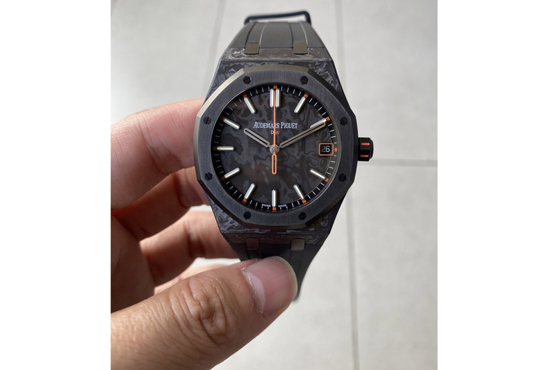 Audemars Piguet Royal Oak 15500 NTPT Diw 1:1 Best Edition Black Dial With Orange on Bracelet SA4302 Super Clone