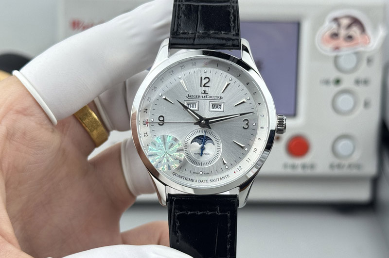 Jaeger-LeCoultre 1558420 SS 5C Factory Best Edtion 39mm White Dial on Black Leather Strap JL8661