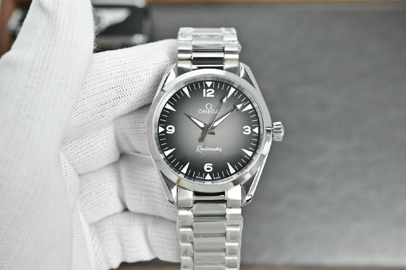 Omega Railmaster 38mm SS Brown/Gray Dial on SS Bracelet OM8804