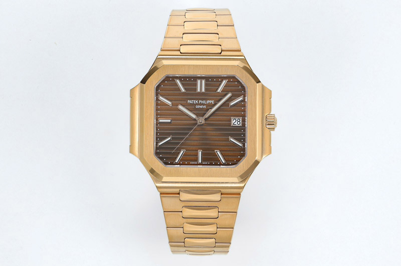 Patek Philippe Cubitus 5821 RG PPF Best Edition Brown Dial On RG Bracelet PPF 26-330