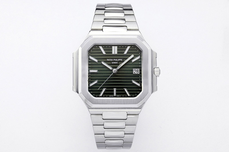 Patek Philippe Cubitus 5821 SS PPF Best Edition Green Dial On SS Bracelet PPF 26-330