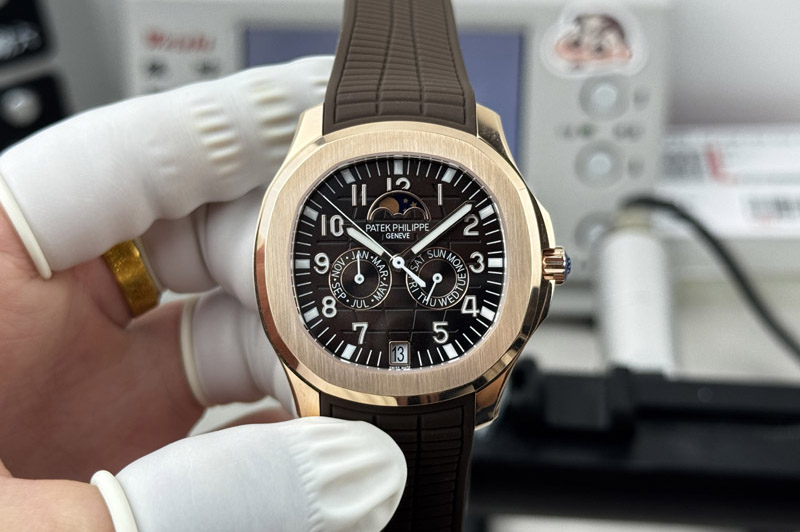Patek Philippe Aquanaut 5261R-001 RG 3KF Best Edition Brown Dial on Brown Rubber Band M9015