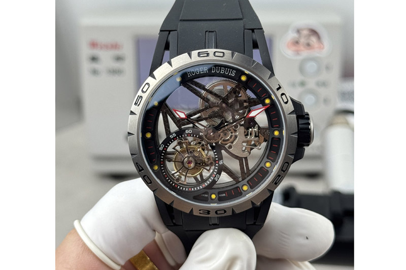 Roger Dubuis Excalibur Rddbex0549 Best Edition Skeleton Dial on Rubber Strap Asian RD505SQ