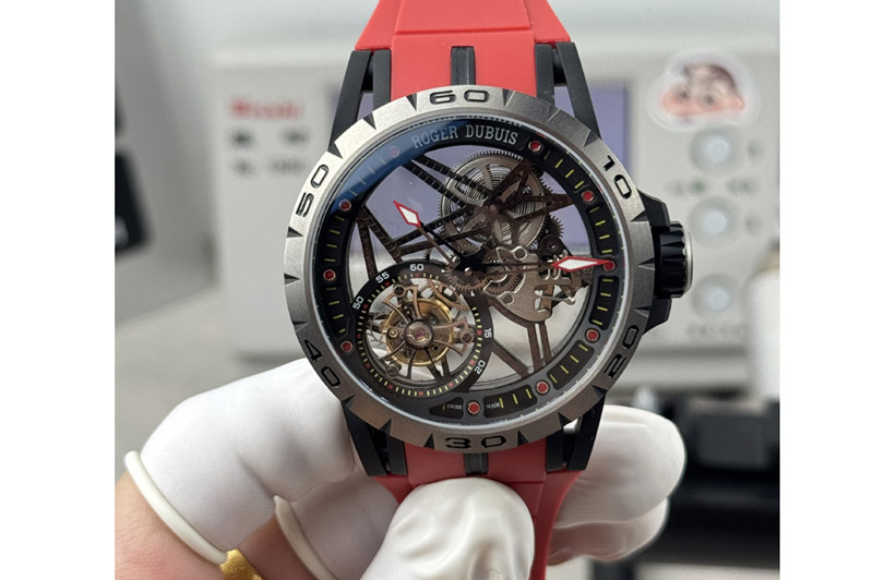 Roger Dubuis Excalibur Rddbex0549 Best Edition Skeleton Dial on Rubber Strap Asian RD505SQ