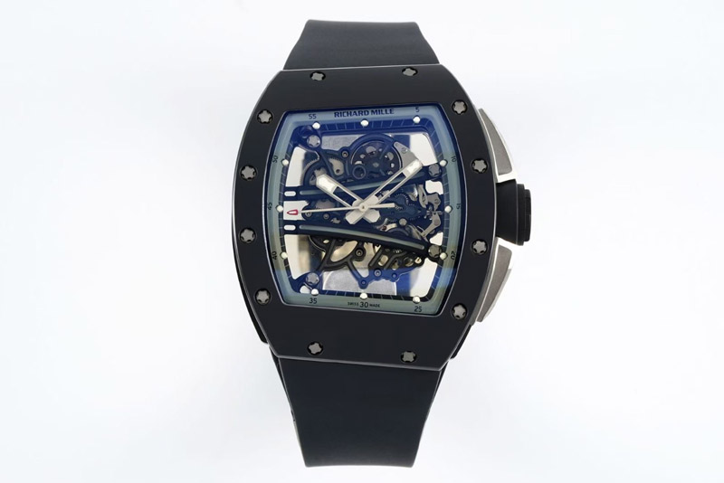 Richard Mille RF Custom Made RM061 Black Ceramic Gray Inner Bezel with Free Sprung Titanium RMUL2 Super Clone