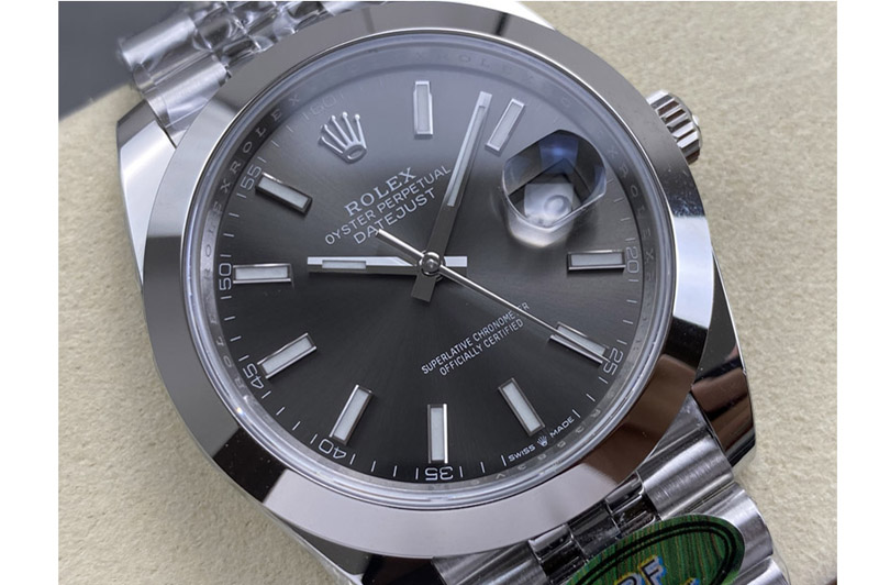 Rolex DateJust 41 126330 904L SS ARF 1:1 Best Edition Gray Dial on Oyster Bracelet VS3235