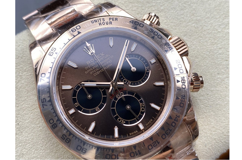 Rolex 2025 Daytona 126505 QF 1:1 Best Edition Chocolate Dial on RG Bracelet QF4131 V6 (Gain Weight)
