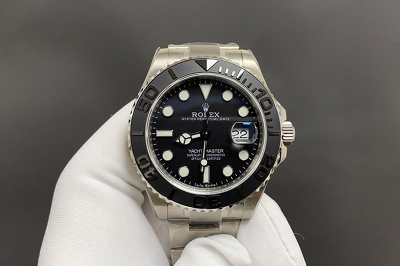 Rolex Yacht-Master 226627 Titanium QF 1:1 Best Edition Black Dial on Titanium Bracelet VR3235