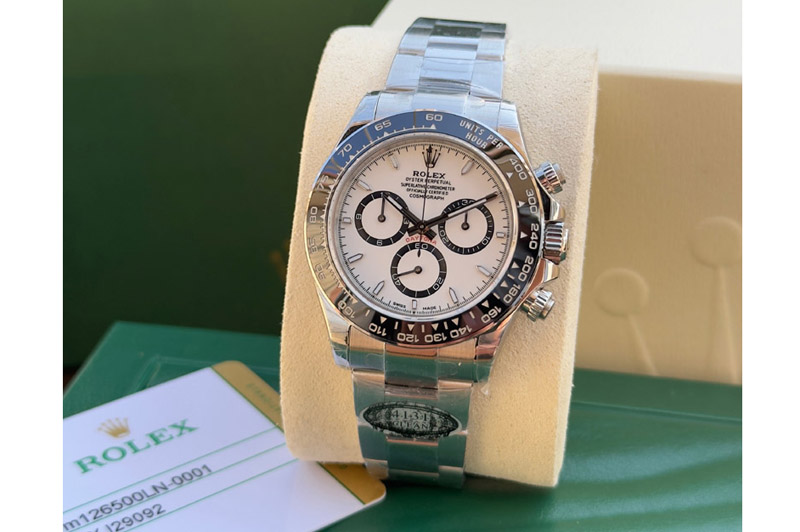Rolex Daytona 126500 904L SS C1 1:1 Best Edition White Dial On 904L SS Bracelet DD4131