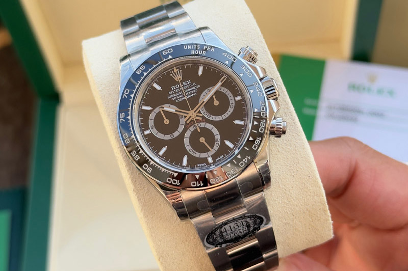 Rolex Daytona 126500 904L SS C1 1:1 Best Edition Black Dial On 904L SS Bracelet DD4131