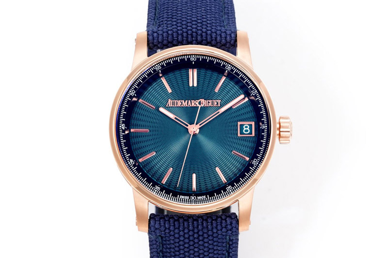 Audemars Piguet Code 11.59 RG 15210 APK 1:1 Best Edition Green Dial on Blue Nylon Strap SA4302 Super Clone