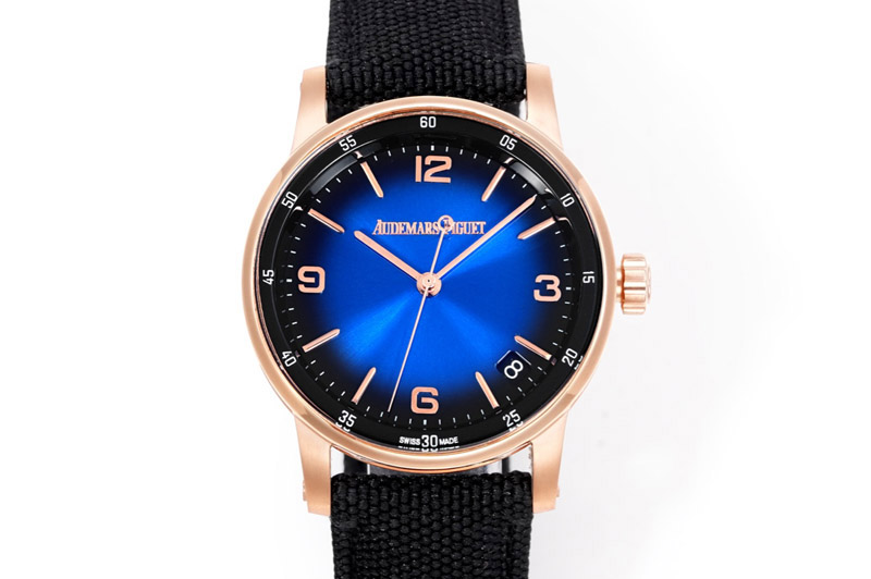 Audemars Piguet Code 11.59 RG 15210 APK 1:1 Best Edition Blue Dial on Black Nylon Strap SA4302 Super Clone