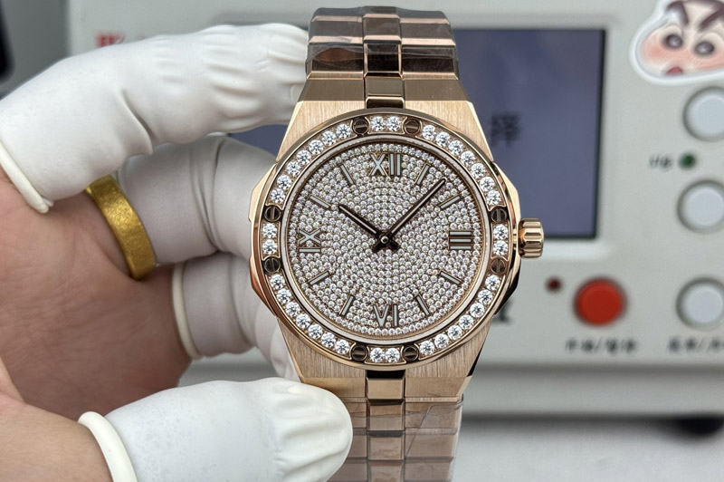Chopard AlpineEagle 41MM RG Diamond Bezel and Dial on Chopard 01.01-c