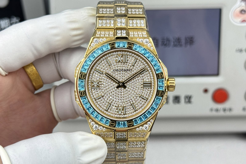 Chopard AlpineEagle 41MM YG Full Diamond on Chopard 01.01-c