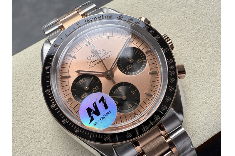 Omega Speedmaster Professional SS/RG N1F Best Edition RG Dial Black Subdial On SS/RG Bracelet Asian 3861