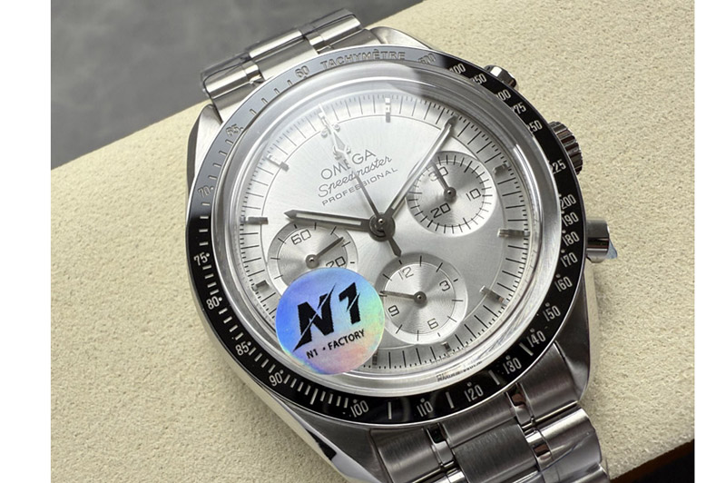 Omega Speedmaster Professional SS N1F Best Edition Silver Dial On SS Bracelet Asian 3861