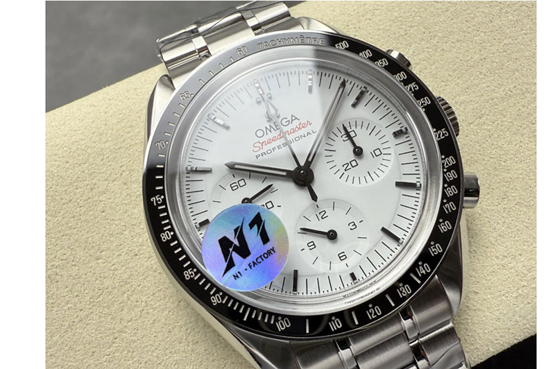 Omega Speedmaster Professional SS N1F Best Edition White Dial On SS Bracelet Asian 3861