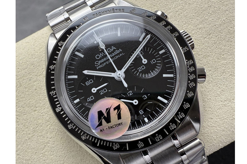 Omega Speedmaster Professional SS N1F Best Edition Black Dial On SS Bracelet Asian 3861
