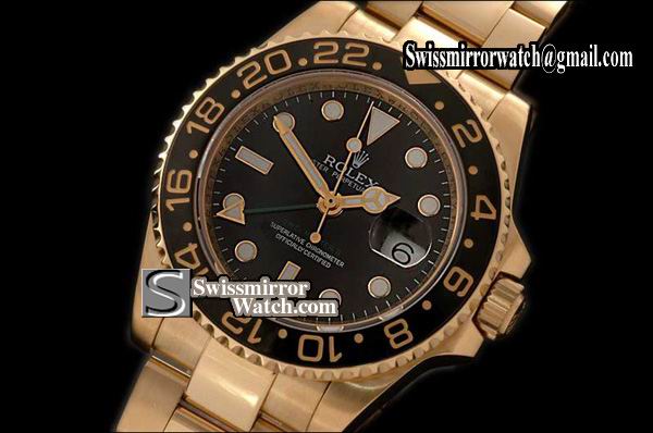 Rolex GMT master FG Anni GMT SS Black Swiss Eta 2836 GMT Hand In