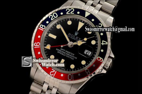 Rolex GMT master Vintage GMT SS Black/Red Bezel Jubilee Swiss Et