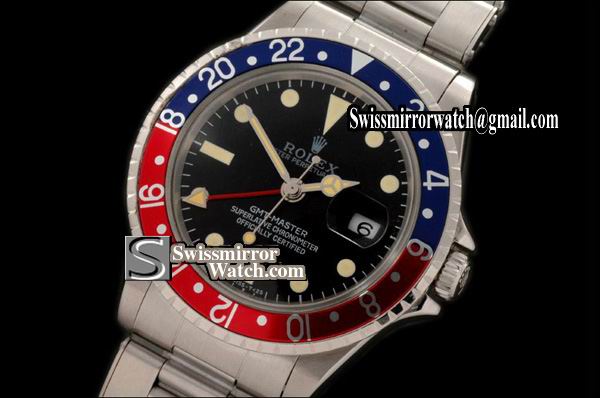 Rolex GMT master Vintage GMT SS Blue/Red Bezel Swiss Eta 2836-2