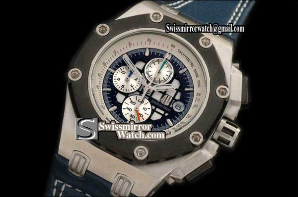 Audemars Piguet Ruben Baracello Limited ED SS/LE Blue/Wht Jap Qtz Watch