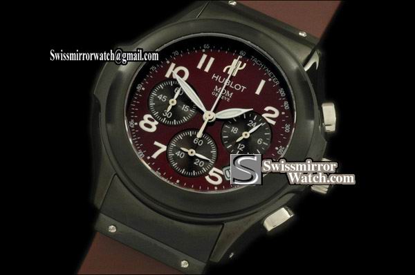 Hublot MDM Chronograph PVD/RU Brown Jap Quartz Replica Watches