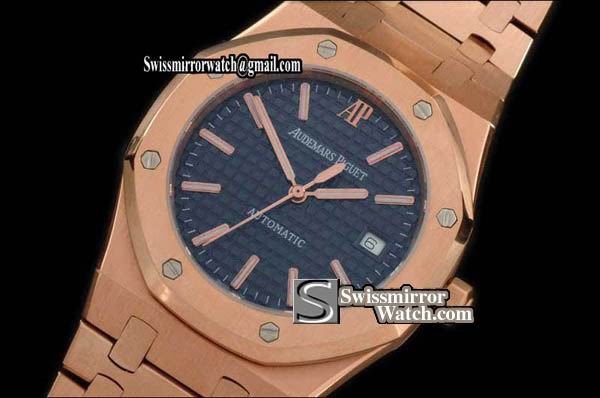 Audemars Piguet Royal Oak Jumbo 39mm RG Blue Swiss Eta 2824-2 Wa