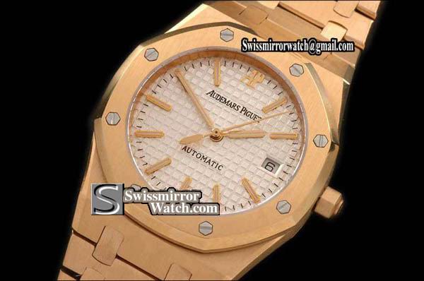 Audemars Piguet Royal Oak Jumbo 39mm Full gold White Swiss Eta 2