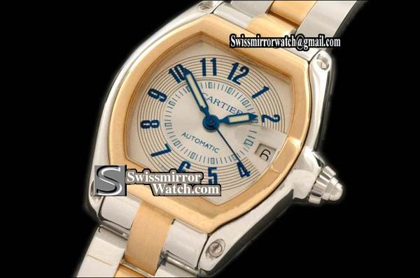 Cartier Men Roadster TT White (Arabic) Swiss Eta 2824-2 Watches