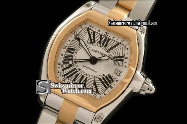 Cartier Men Roadster TT White Swiss Eta 2824-2 Watches