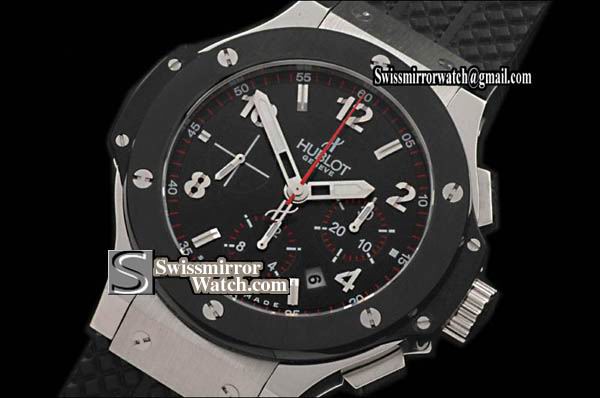 Hublot Big Bang SS CF Black/ Ceramic Bezel A7750 "Lite ver" Replica Watches