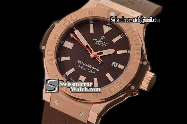 Hublot Big Bang King Rose Gold RG/RU CF Brown A-7750 Replica Watches