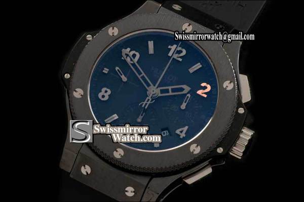 Hublot Big Bang Black Ceramic Hour Glass Tempus A-7750 Replica Watches