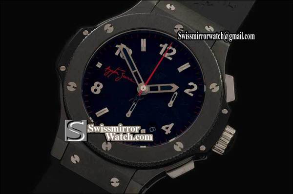 Hublot Big Bang Black Ceramic Aryton Senna A-7750 Replica Watches