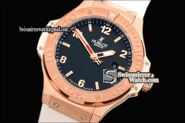Hublot Big Bang King RG/RG Bezel RG/RU Black Asia 2892 Replica Watches