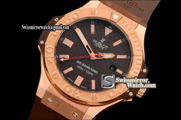 Hublot Big Bang King RG/RG Bezel RG/RU CF Brown Asia 2892 Replica Watches