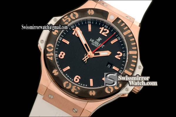 Hublot Big Bang King RG/PVD Bezel RG/RU Black Asia 2892 Replica Watches
