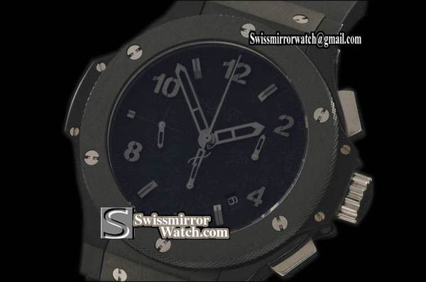 Hublot Big Bang All Black Ed PVD/Ceramic Bezel A-7750 Replica Watches