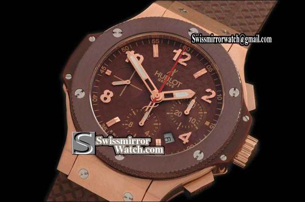 Hublot Big Bang RG CF Brown/Brown Ceramic Bezel A7750 Replica Watches