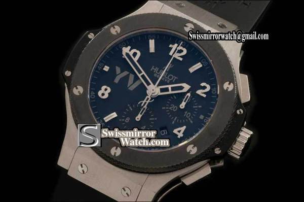 Hublot Big Bang SS Yankee Victory Ed Black/Black Ceramic Replica Watches
