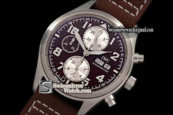 IWC antoine de saint exupery Chrono SS/LE Brown Asia 7750 Replica Watches
