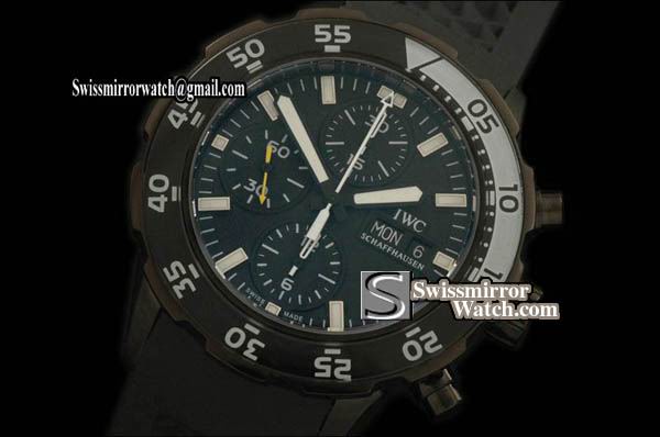 IWC 2009 Aquatimer PVD/RU All Blk A-7750 28800bph Replica Watches