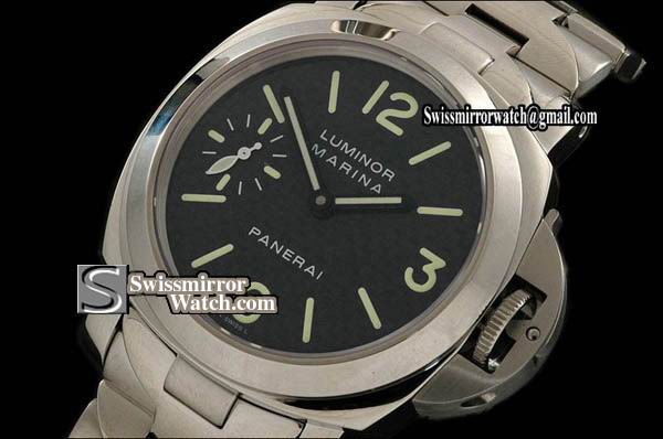 Officine Panerai Pam 111 SS Swiss Unitas 6497 Swan Neck Regulator 44mm Replica Watches
