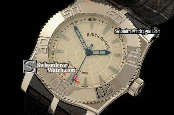 Roger Dubuis Easy Diver Automatic SS White Swiss Eta 2824-2 Replica Watches