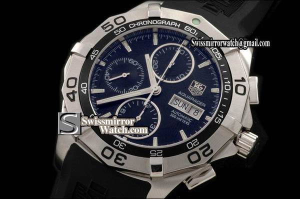 Tag Heuer Aquaracer Chrono DayDate SS/LE Black A-7750 28800bph Replica Watches