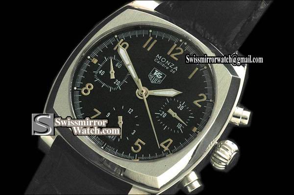 Tag Heuer Monza Chronograph SS/LE Num Black Asia 7750 Chronos Replica Watches