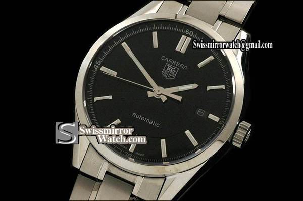 Tag Heuer Carrera Automatic Men SS Black Swiss Eta 2824-2 Replica Watches